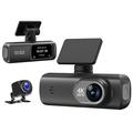D19 MAX 4K: doppia dash cam con telecamera posteriore per auto - GPS/WiFi - Nero