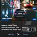 D19 MAX 4K: doppia dash cam con telecamera posteriore per auto - GPS/WiFi - Nero