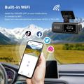 D19 MAX 4K: doppia dash cam con telecamera posteriore per auto - GPS/WiFi - Nero