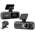 D191 MAX Dual Dash Cam - 4K anteriore, 1080p posteriore, Wi-Fi, visione notturna - Nero