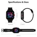 Smartwatch D20 con auricolari wireless e traduzione tramite IA - Cinturino in nylon - Nero