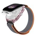 Smartwatch D20 con auricolari wireless e traduzione tramite IA - Cinturino in nylon - Oro rosa
