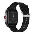 Smartwatch D20 con auricolari wireless e traduzione tramite IA - Cinturino in silicone - Nero