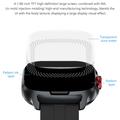 Smartwatch D20 con auricolari wireless e traduzione tramite IA - Cinturino in silicone - Nero