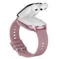 Smartwatch D20 con auricolari wireless e traduzione tramite IA - Cinturino in silicone - Oro rosa