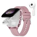 Smartwatch D20 con auricolari wireless e traduzione tramite IA - Cinturino in silicone - Oro rosa