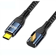 D24220 Cavo USB-C ad angolo retto per ricarica rapida da 240W - 2m - Nero