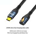 D24220 Cavo USB-C ad angolo retto per ricarica rapida da 240W - 2m - Nero
