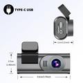 D28: dash cam 4K a doppio canale con Wi-Fi, ADAS e avvisi BSD - Nero
