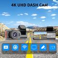 D28: dash cam 4K a doppio canale con Wi-Fi, ADAS e avvisi BSD - Nero
