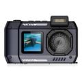 Videocamera d'azione impermeabile a doppio schermo D50 - 65MP, IP68
