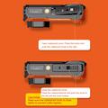 Videocamera impermeabile D50 con doppio schermo e scheda di memoria da 32GB & lettore di schede - Arancione