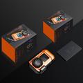 Videocamera impermeabile D50 con doppio schermo e scheda di memoria da 32GB & lettore di schede - Arancione
