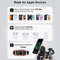 Caricabatterie wireless magnetico D6 3-in-1 a forma di cane robot per iPhone, Apple Watch e AirPods - Nero