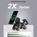 Caricabatterie wireless magnetico D6 3-in-1 a forma di cane robot per iPhone, Apple Watch e AirPods - Nero