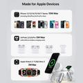 Caricabatterie wireless magnetico D6 3-in-1 a forma di cane robot per iPhone, Apple Watch e AirPods - Bianco