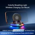 Caricabatterie wireless D9 da 15W con supporto per auto e luce RGB