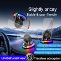 Caricabatterie wireless D9 da 15W con supporto per auto e luce RGB