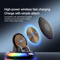 Caricabatterie wireless D9 da 15W con supporto per auto e luce RGB