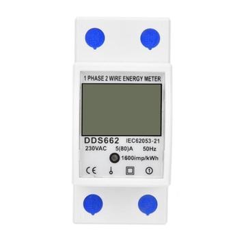 DDS662 Kilowatt Monitoraggio dell\'uso dell\'elettricità AC 230V 50Hz Consumo di energia elettrica Watt Meter Tester - Bianco