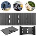 Pannello solare pieghevole DE-60 da 60W con caricabatterie per escursioni con lo zaino, trekking e campeggio - Nero