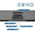 Pannello solare pieghevole DE-60 da 60W con caricabatterie per escursioni con lo zaino, trekking e campeggio - Nero