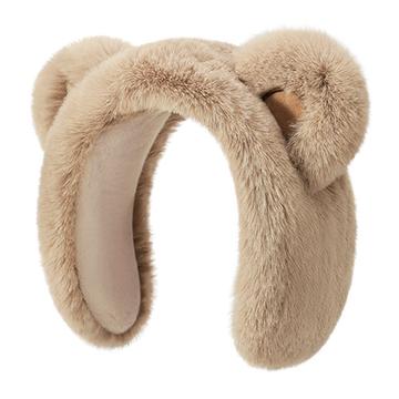 DEZ45 Fascia / paraorecchie invernale in peluche con orecchie di orso