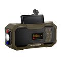 Radio di emergenza solare DF-570 con manovella e power bank da 5000mAh - Verde oliva