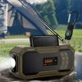 Radio di emergenza solare DF-570 con manovella e power bank da 5000mAh - Verde oliva