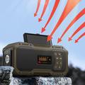 Radio di emergenza solare DF-570 con manovella e power bank da 5000mAh - Verde oliva