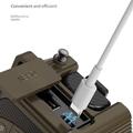 Radio di emergenza solare DF-570 con manovella e power bank da 5000mAh - Verde oliva