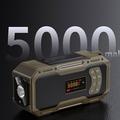 Radio di emergenza solare DF-570 con manovella e power bank da 5000mAh - Verde oliva