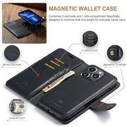 Custodia a Portafoglio Staccabile DG.Ming per iPhone 15 Pro Max - Nera
