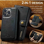 Custodia a Portafoglio Staccabile DG.Ming per iPhone 15 Pro Max - Nera