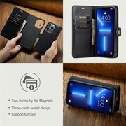 Custodia a Portafoglio Staccabile DG.Ming per iPhone 15 Pro Max - Nera