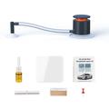 Kit fai da te per riparare le crepe sul parabrezza dell'auto con pompa ad aria e strumento a vuoto