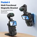Supporto magnetico multifunzionale per DJI Osmo Pocket 4 - Filettatura da 1/4" - Nero