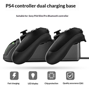 DOBE TP4-889 Dock di ricarica Base di ricarica a doppio supporto per controller PS4 / PS4 Slim / PS4 Pro Dualshock