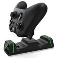 DOBE TYX-19058 per Xbox One/X/Slim Dual Wireless Controller Charger Dock Charging Stand con 2*1200mAh Battery Packs