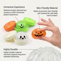 Giocattolo antistress morbido Dowmoo a forma di gnocchetto di Halloween con scatola a vapore - Zucca arancione