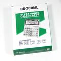 Calcolatrice da tavolo DS-200ML - Alimentazione solare e a batteria - Bianco