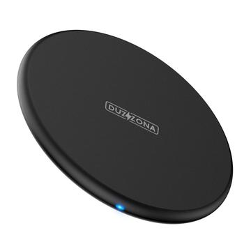 DUZZONA W11 15W Caricabatterie wireless rotondo ultra-sottile con cavo da 1 m (CE / FCC / UKCA / ROHS)