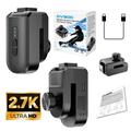 DV200 2.7K action cam con clip da cappello e controllo tramite app - Nero