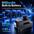 DV200 2.7K action cam con clip da cappello e controllo tramite app - Nero
