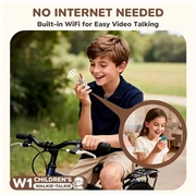 Walkie-talkie video per bambini DW1 con lettore MP3 - 2 pezzi - Viola / Verde