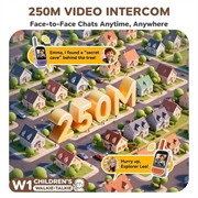 Walkie-talkie video per bambini DW1 con lettore MP3 - 2 pezzi - Viola / Verde
