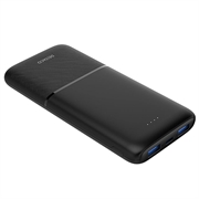 Power bank Deltaco da 10000mAh con ricarica rapida - Nero