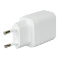 Caricabatterie da muro Deltaco GaN da 35W - USB-C/USB-A - Bianco