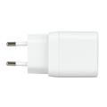 Caricabatterie da muro Deltaco GaN da 35W - USB-C/USB-A - Bianco