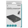 Power bank wireless magnetico Deltaco da 5000mAh con supporto - Nero